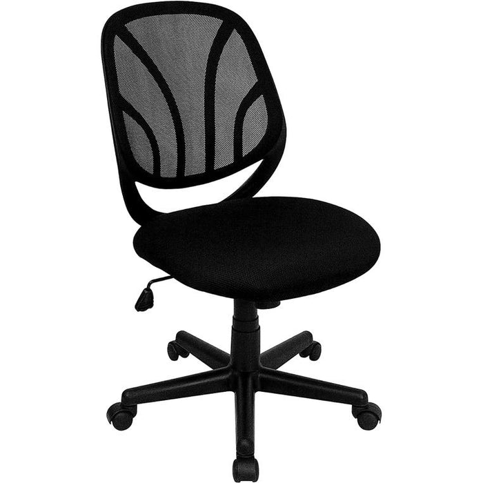 Y-GO Office Chair Mid-Back Black Mesh Swivel Task Office Chair