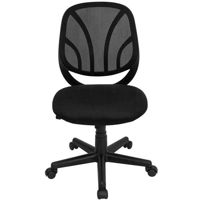 Y-GO Office Chair Mid-Back Black Mesh Swivel Task Office Chair