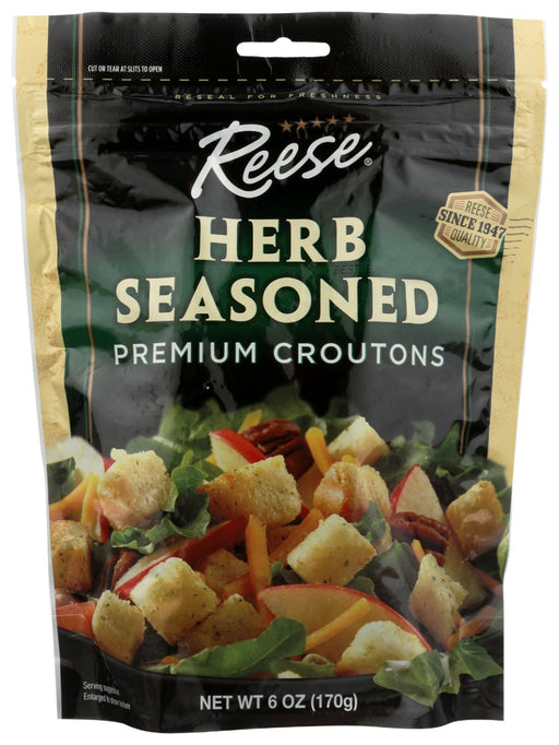 REESE: Herb Seasoned Croutons, 6 oz