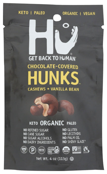 HU: Dark Chocolate Hunks Cashews Vanilla Bean Hunks, 4 oz