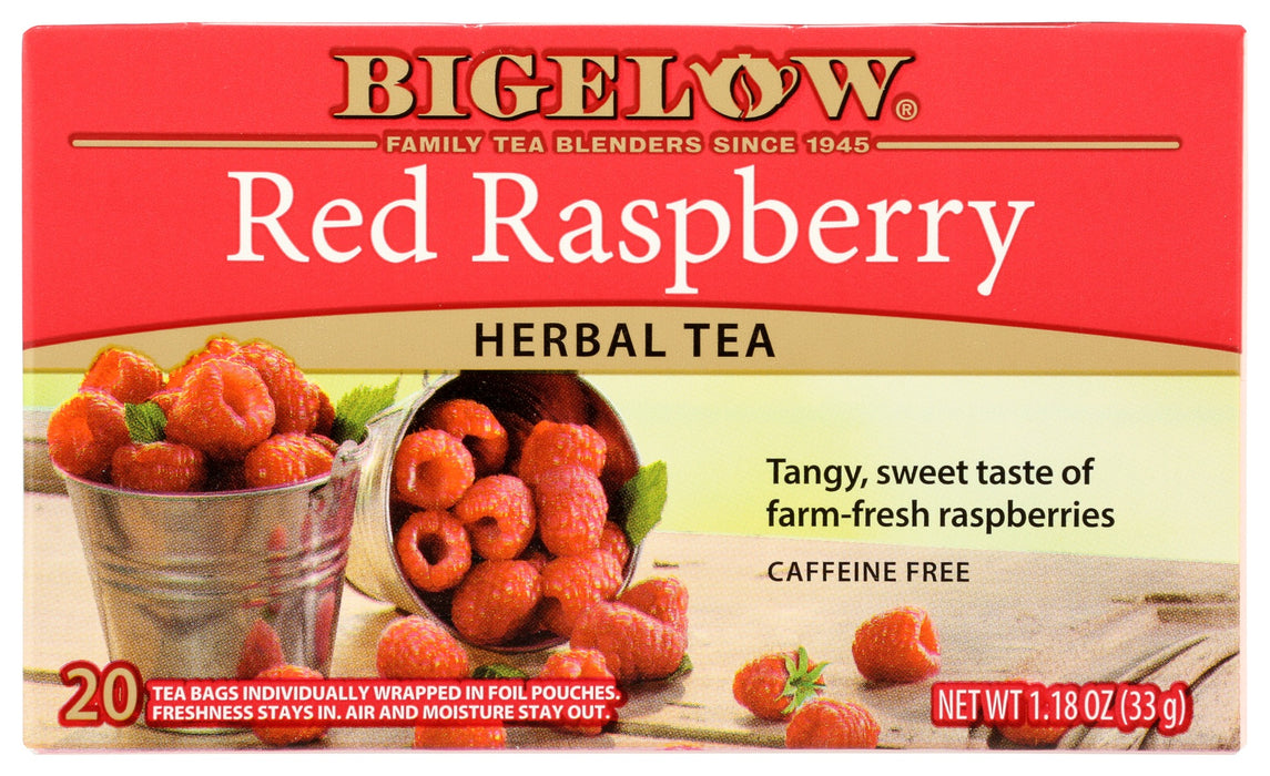 Each ingredient has been carefully selected by the Bigelow family to deliver an uncompromised quality tea experience. Bursting with the flavor of ripe raspberries, our blend is the perfect balance of sweet and tangy. Try it hot or iced.