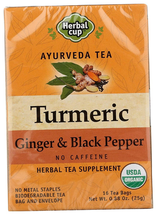 HERBAL CUP: Turmeric Ginger Black Pepper Tea, 16 bg