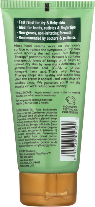 SHIKAI: Borage Therapy Hand Cream, 2.5 oz