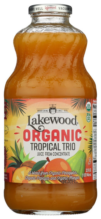 LAKEWOOD: Organic Tropical Trio Juice, 32 fo