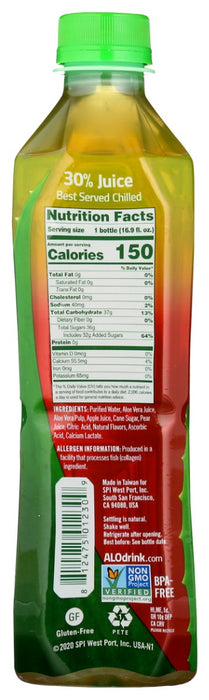 ALO: Crisp Aloe Vera Juice Drink, 16.9 fo