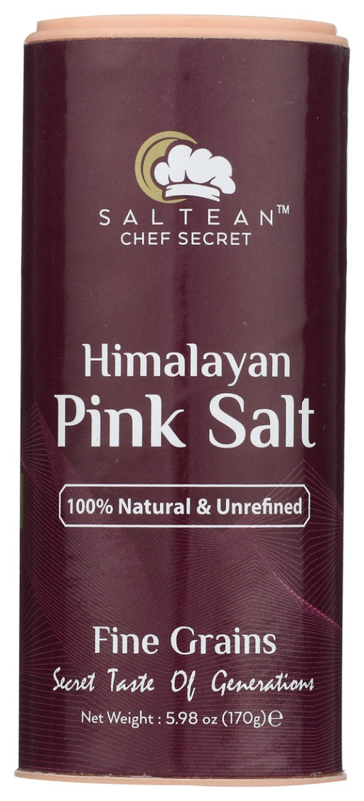 SALTEAN CHEF SECRET: Himalayan Pink Salt Cardboard Shaker, 5.98 oz