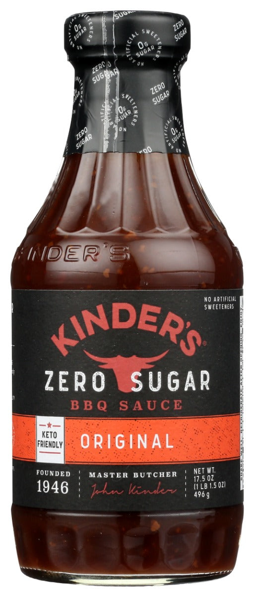 KINDERS: Zero Sugar Original BBQ Sauce, 17.5 oz