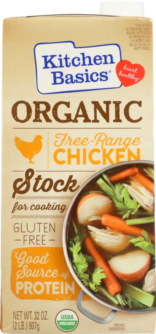 KITCHEN BASICS: Organic Free Range Chicken Stock, 32 oz