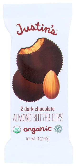 JUSTINS: Dark Choc Cups Almond Butter, 1.4 OZ