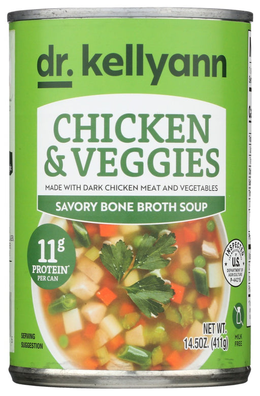 DR KELLYANN: Chicken And Veggies Bone Broth Soup, 14.5 oz