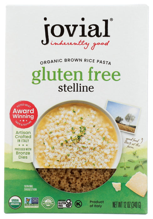 JOVIAL: Gluten Free Stelline Brown Rice Pasta, 12 oz