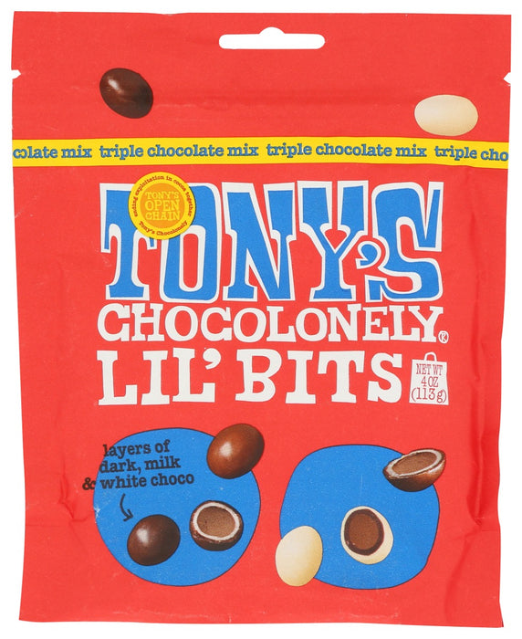 TONYS CHOCOLONELY: Triple Chocolate Mix Lil Bits, 4 oz