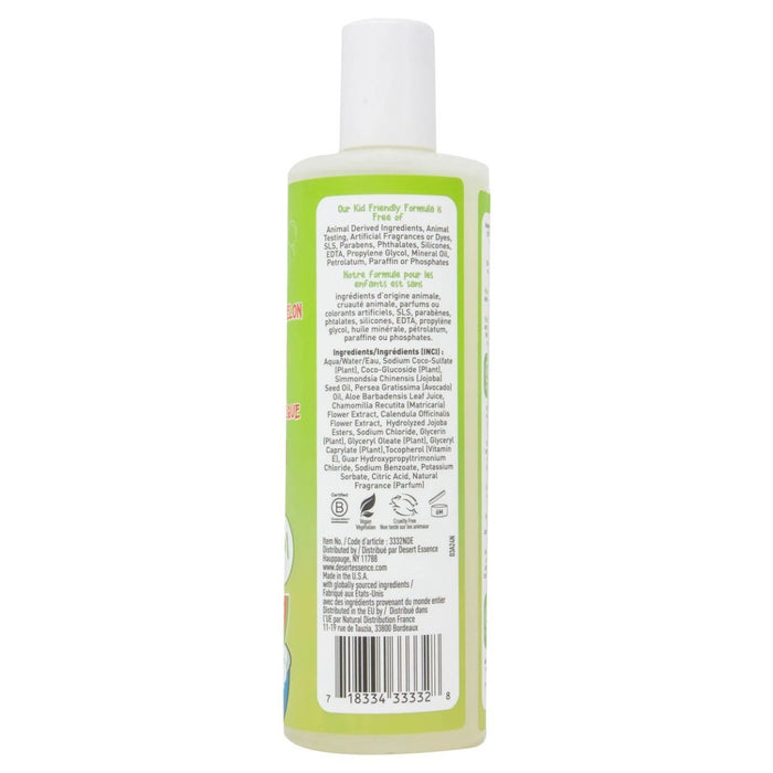 DESERT ESSENCE: Kids Green Apple Watermelon 2in1 Shampoo and Body Wash, 12 fo