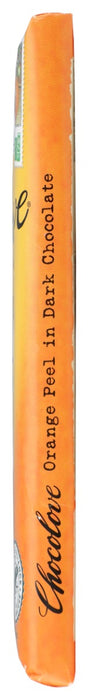 CHOCOLOVE: Orange Peel In Dark Chocolate Bar, 3.2 oz