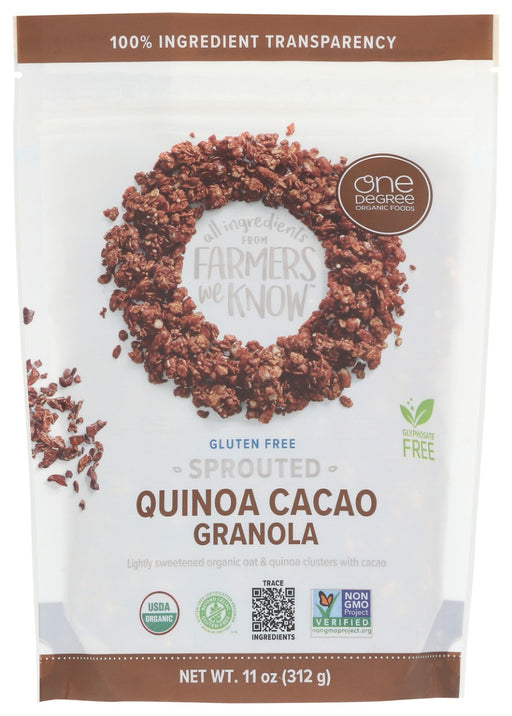 The wholesome goodness ofthis delicious granola starts with sprouted oats, a rare treat for breakfast. Next we add pure cacao and a remarkable ancient grain, sprouted quinoa.