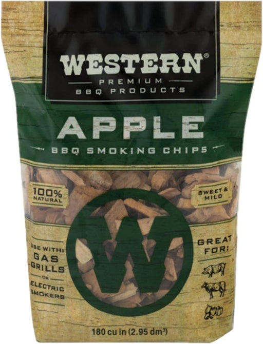 Apple is quickly becoming one of the most popular flavors of wood for grilling or smoking in the United States.  Apple wood produces a mild yet delicate smoke with a hint of sweetness to add a very distinctive flavor to meats grilled or smoked with it.  Apple is great for pork, fish, poultry and light meat game birds.
Perfect for use with Gas Grills and Electric Smokers.  See the  WOOD CHIPS page for details.