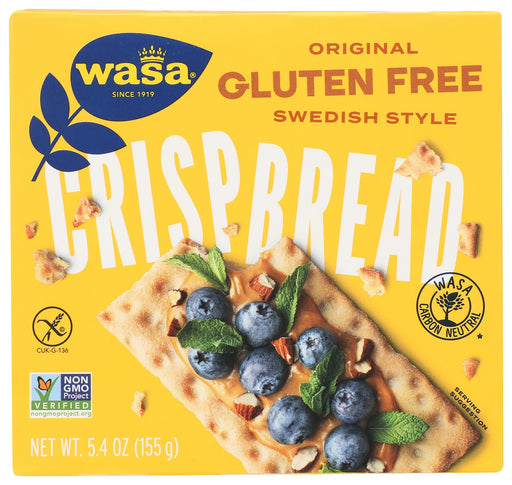 Enjoy the great taste and perfect crunch of Wasa crispbread, now free of gluten! Our gluten free crackers contain no lactose ingredients, 50 calories per slice, and are Non-GMO Project Verified. Layer on your favorite healthy toppings for a smart and satisfying snack.