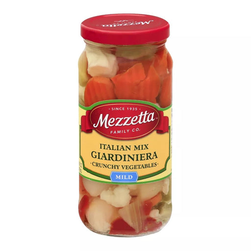 Mezzetta Italian Mix Giardiniera is a melange of carrots, celery, cauliflower, and colorful summer veggies. We start with California sun ripened vegetables and pickle them to preserve their garden fresh flavor. Crisp and tangy, Mezzetta Giardiniera can be served as an appetizer, the perfect compliment to antipasto, or on its own as a refreshingly tart snack.