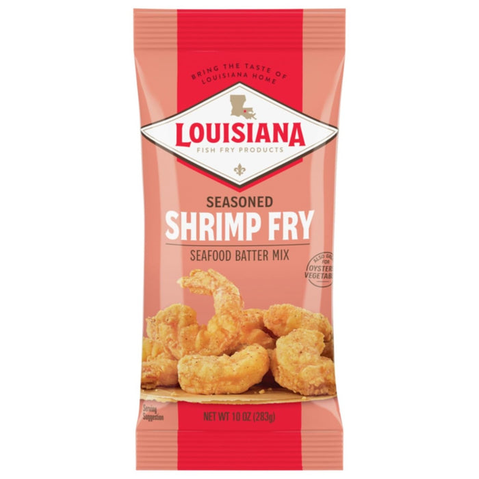 LOUISIANA FISH FRY: Seafood Batter Mix Seasoned Crispy Shrimp Fry, 10 oz