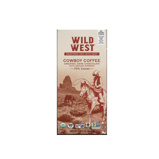 WILD WEST: Cowboy Coffee Chocolate Bars, 2.3 oz