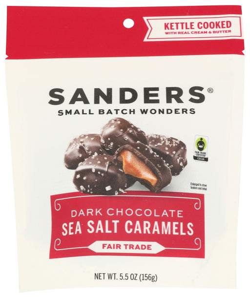 SANDERS: Fair Trade Dark Chocolate Sea Salt Caramels, 5.5 oz