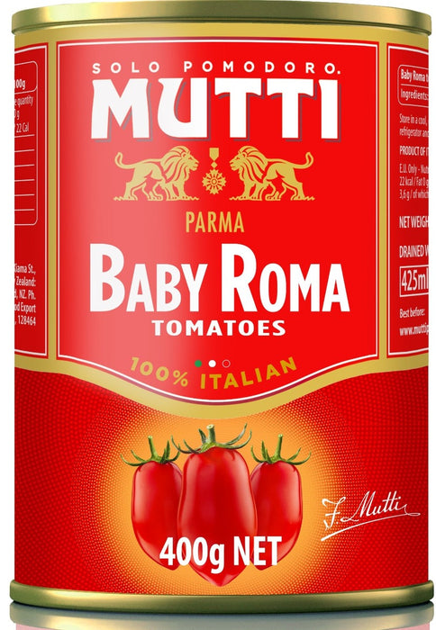 MUTTI: Baby Roma Tomatoes, 14 oz