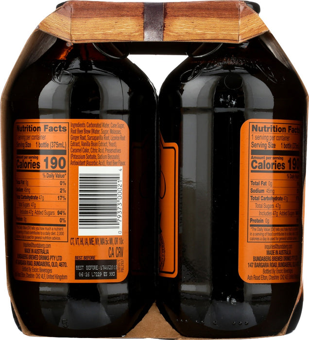 BUNDABERG: Soda Root Beer 4Pk, 1500 ml