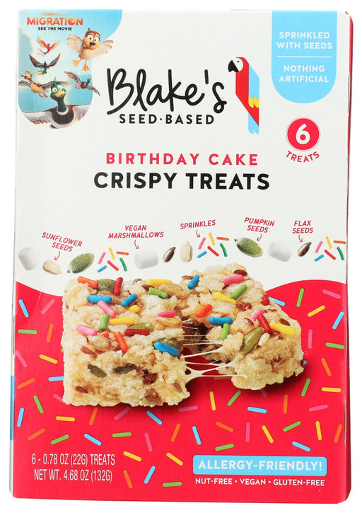 BLAKES SEED BASED: Rice Crispy Treat Birthday Cake 6Pk, 4.68 oz