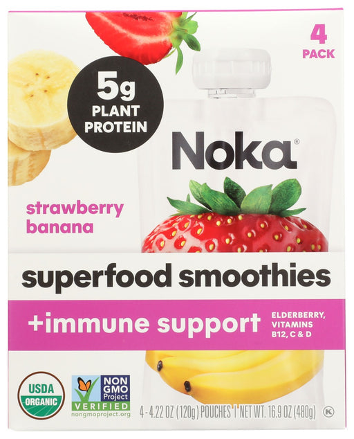 NOKA: Strawberry Banana Superfood Smoothie Immunity Boost, 16.9 oz