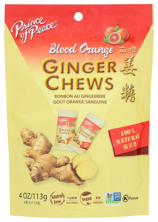 PRINCE OF PEACE: Candy Chew Ginger Blood Orange, 4 OZ