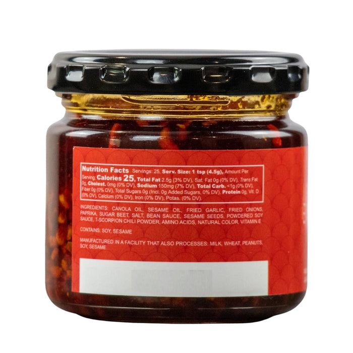 FUMI: Japanese Scorpion Chili Oil Garlic Crunch, 3.8 oz