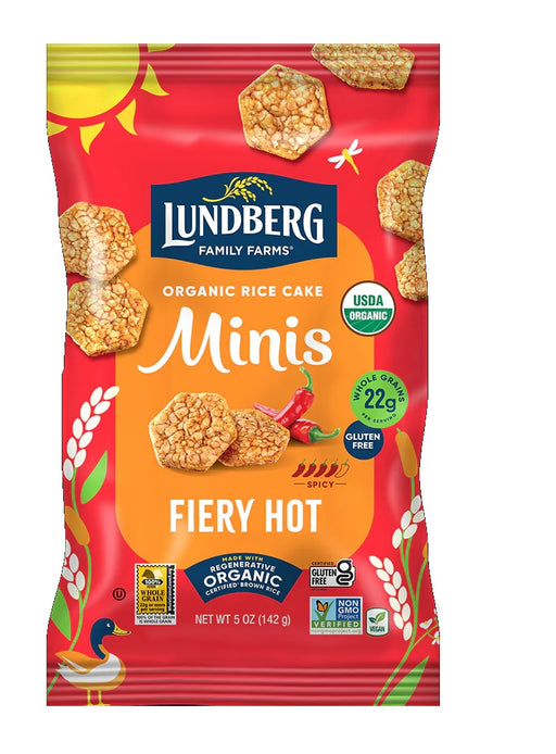 LUNDBERG: Organic Fiery Hot Rice Cake Minis, 5 oz