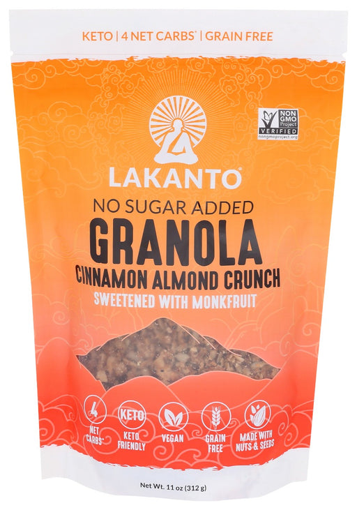 LAKANTO: Cinnamond Almond Crunch Keto Granola, 11 oz