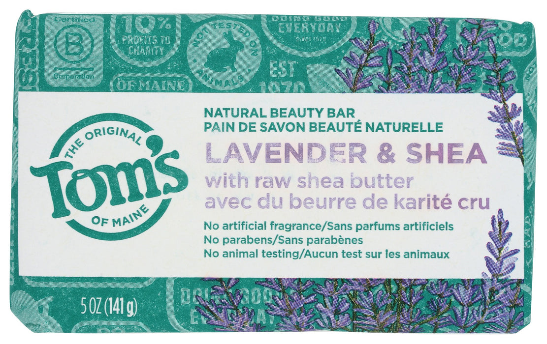 TOMS OF MAINE: Natural Beauty Bar Lavender and Shea, 5 oz