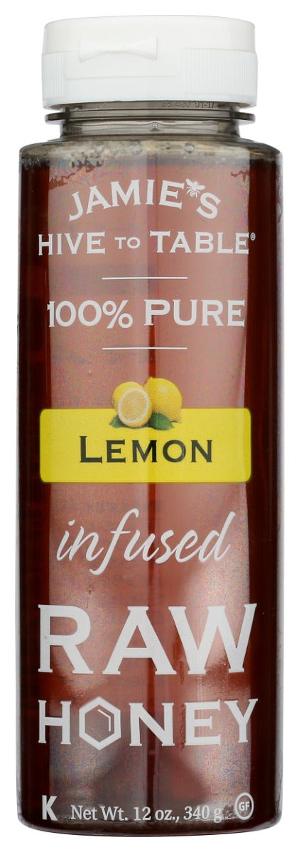 HIVE TO TABLE HONEY FARMS: Lemon Infused Raw Honey, 12 oz