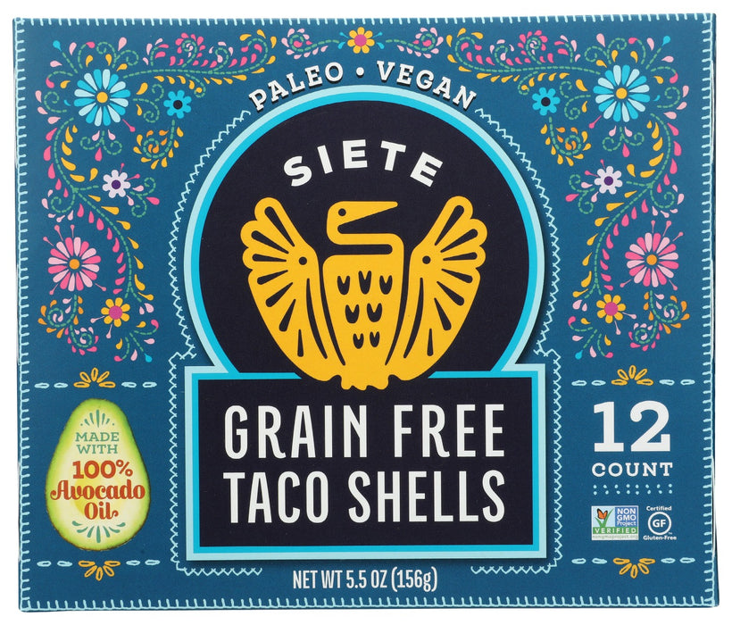 SIETE: Shells Taco Grain Free, 5.5 oz