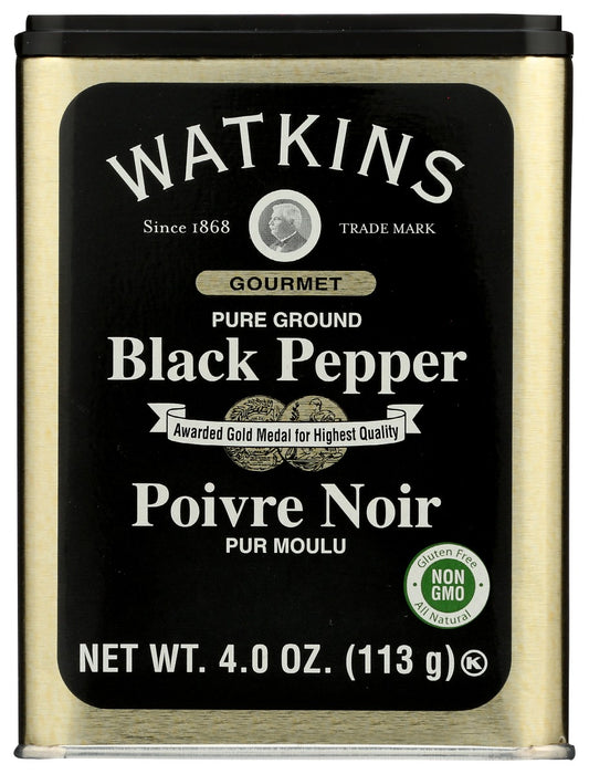 WATKINS: Pepper Blk Granulated, 4 oz