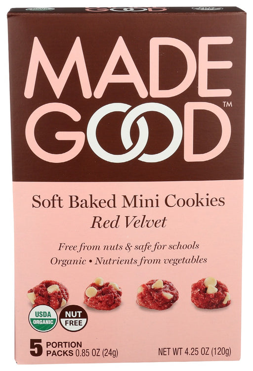 MADEGOOD: Red Velvet Soft Baked Mini Cookies, 4.25 oz