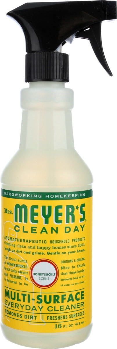 MRS MEYERS CLEAN DAY: Honeysuckle Multi Surface Everyday Cleaner, 16 oz