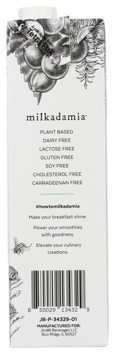 MILKADAMIA: Organic Artisan Macadamia Milk, 32 fo