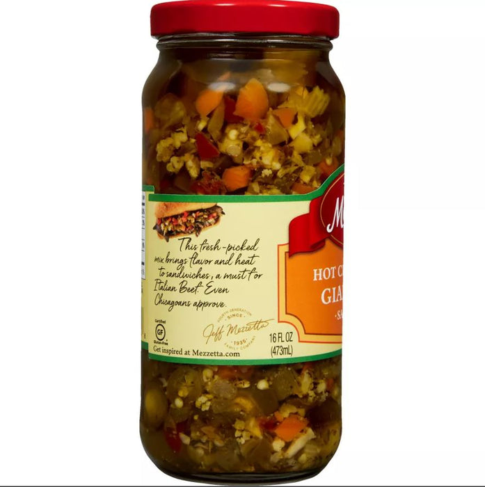 MEZZETTA: Hot Chicago Style Giardiniera Sandwich Mix, 16 oz