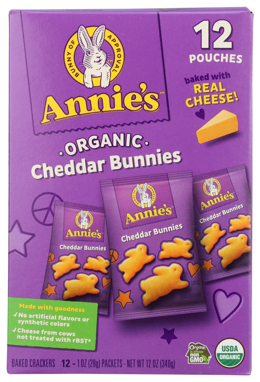 ANNIES HOMEGROWN: Organic Cheddar Bunnies, 12 oz