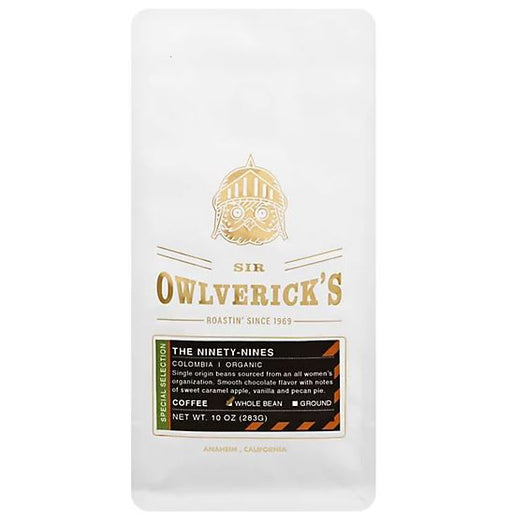 SIR OWLVERICK: Coffee The Ninety Nines Whole Bean Organic, 10 oz