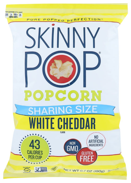 SKINNY POP: White Cheddar Popped Popcorn, 6.7 oz