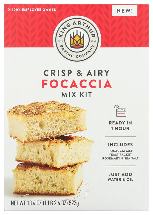 KING ARTHUR: Crisp and Airy Focaccia Mix Kit, 18.4 oz