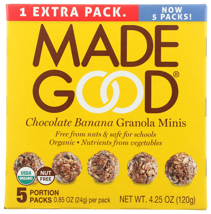 MADEGOOD: Chocolate Banana Granola Minis, 4.25 oz