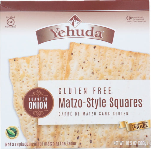 YEHUDA: Gluten Free Matzo Style Squares Toasted Onion, 10.5 oz