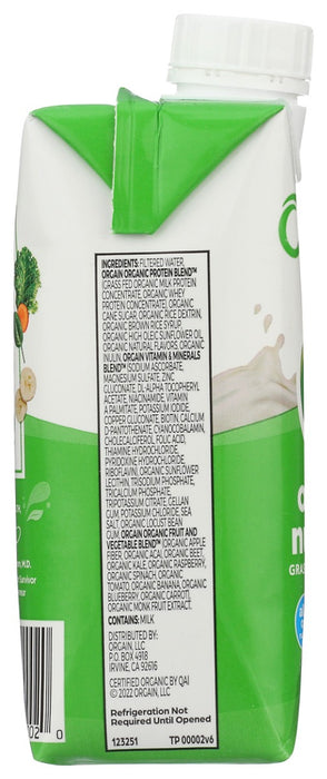 ORGAIN: Organic Nutrition Shake Sweet Vanilla Bean, 11 fo