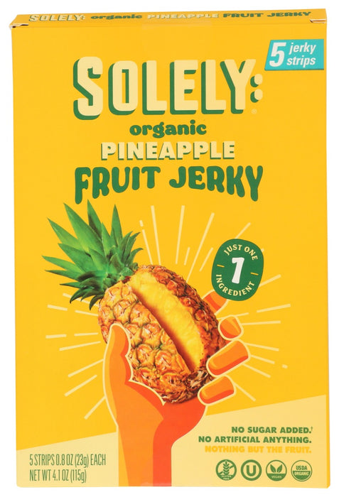 SOLELY: Organic Pineapple Fruit Jerky Multipack, 4.1 oz