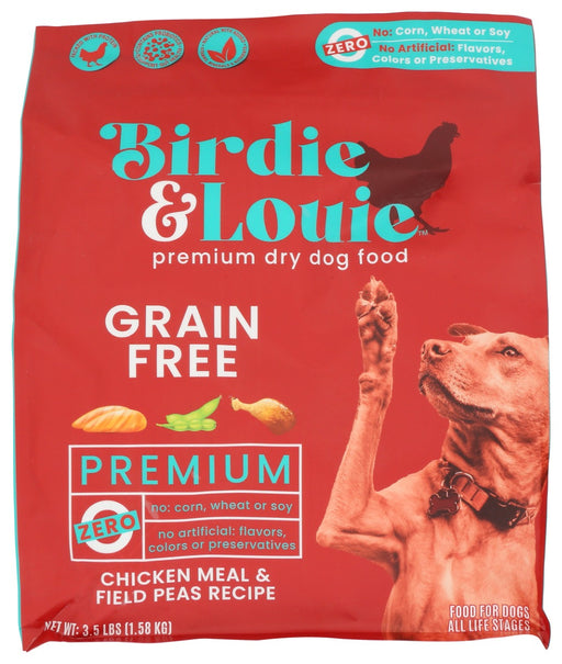 BIRDIE & LOUIE: Chicken Meal and Field Peas Recipe Dry Dog Food, 3.5 lb